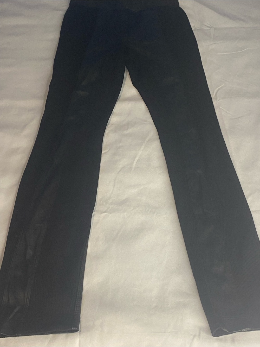 Womans Stretch Pants W/leather Trim Size XXS Length 30 Waist 24